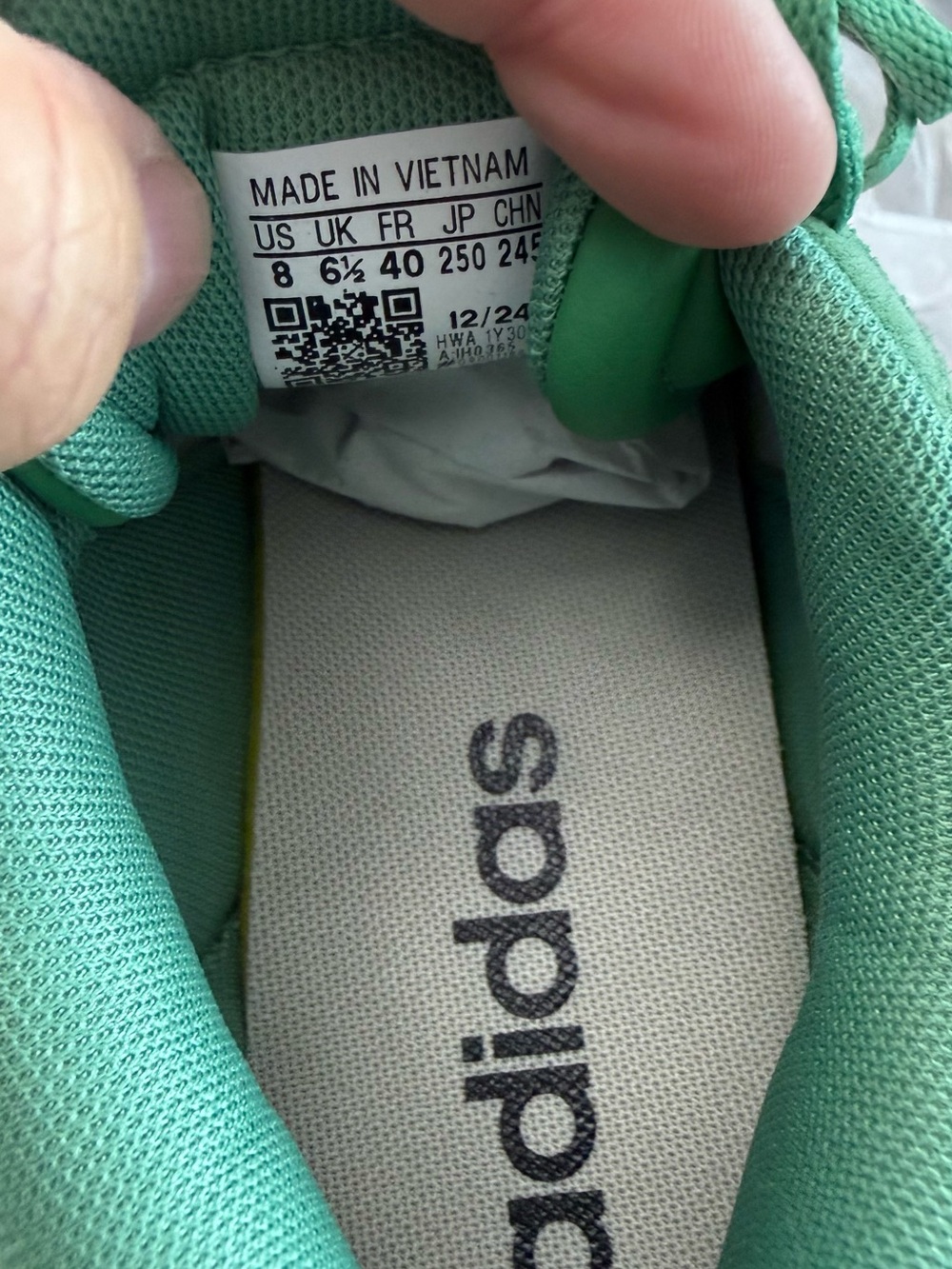 adidas Women’s Green and Pink Platform Sneakers - Picture 6 of 7